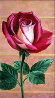 Красная роза, холст, масло, 33 х 62 см.
