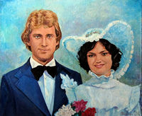 Свадебный портрет, холст, масло, 59 х 70 см.