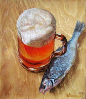 Рыбка к пиву, дерево, масло, 28 х 24, 5 см. из серии