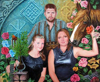  Семейный портрет, холст, масло, 92 х 111 см. 