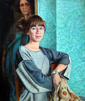 Портрет Оли Боровлевой,
холст, масло,
70х60 см.