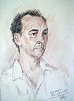 Портрет Константина Жердецкого,
Бумага, мел, сангина, карандаш,сепия,
45х35 см.
