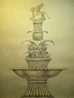 Разработка эскиза фонтана,
для ресторана "Венеция".